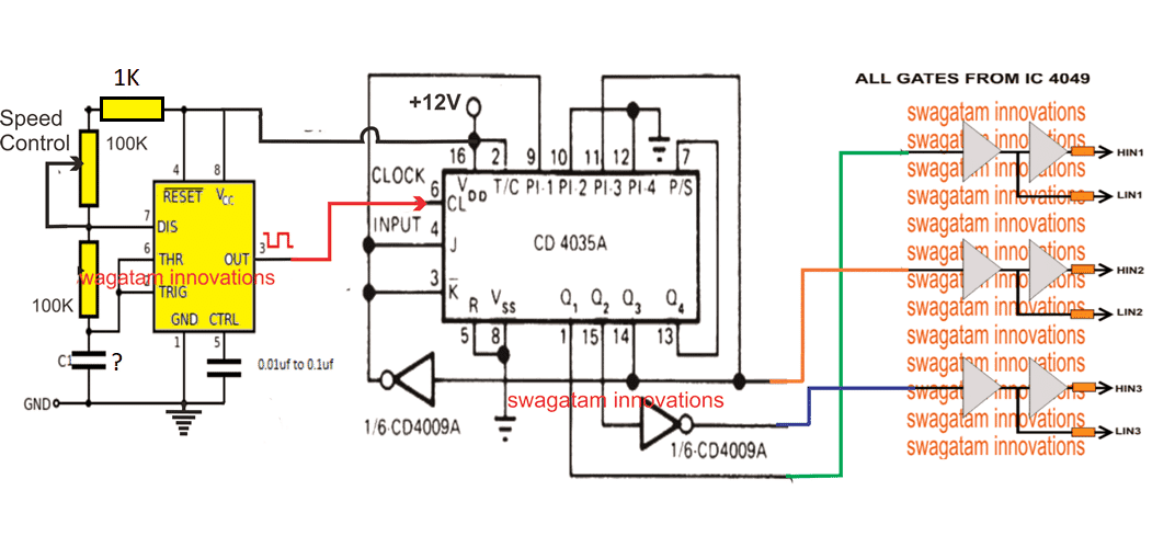 oplukker kyst er nok 3 Phase Induction Motor Speed Controller Circuit | Homemade Circuit Projects