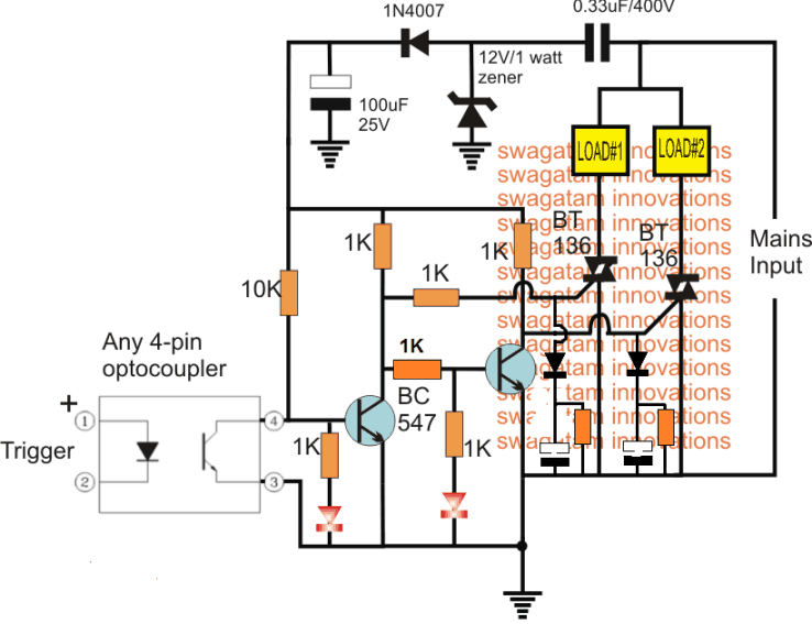 triac based solid state relay with delay