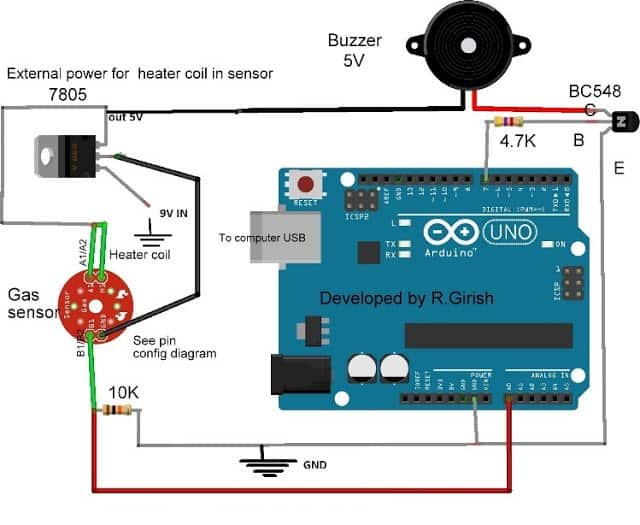 Arduino MQ-135 Air Quality Sensor Working and Interfacing