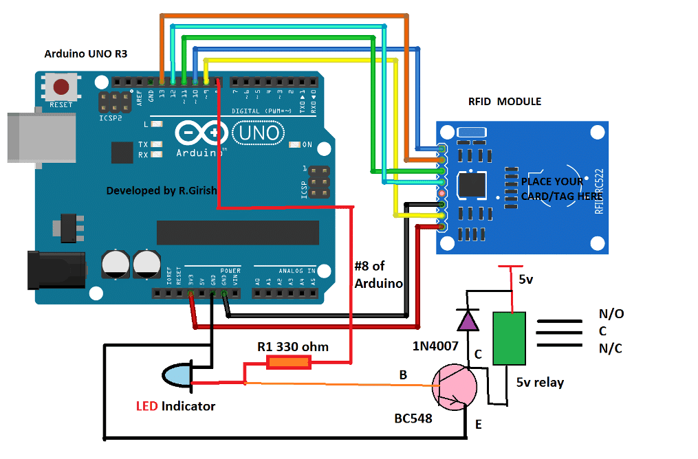 RFID Security Lock Circuit - Full Program Code and Testing Details