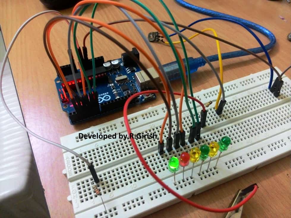 Arduino Battery level indicator prototype