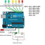Battery Level Indicator Circuit using Arduino