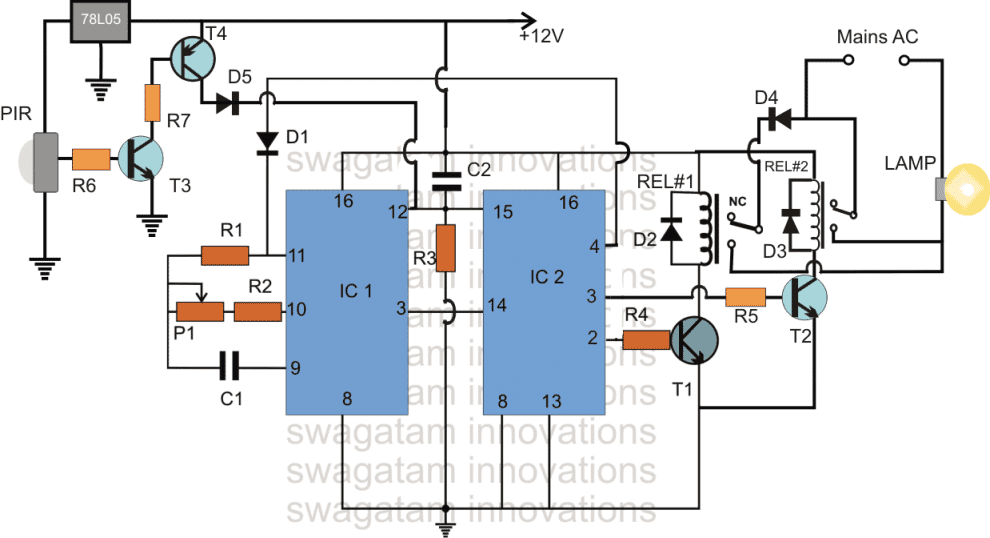 Automatic Food Warmer Lamp Circuit