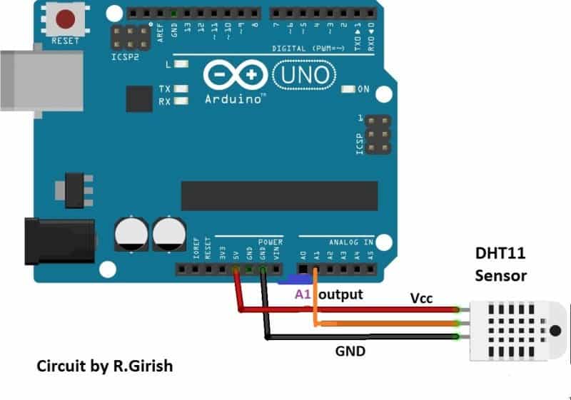 interface DH11 with arduino