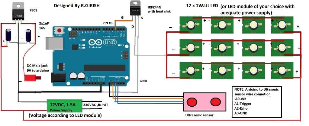 Automatic Street Light Dimmer Circuit