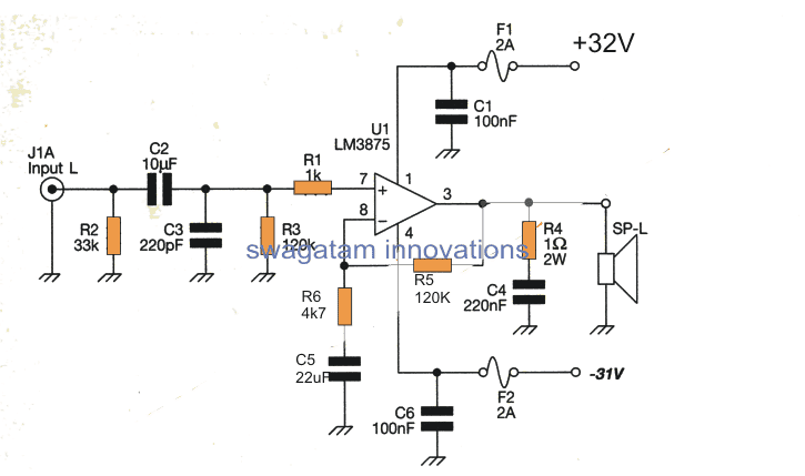 60 Watt Stereo Amplifier using Gainclone Concept