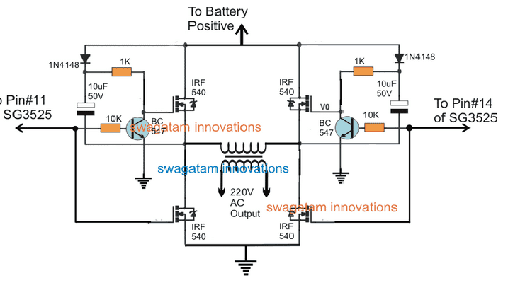 transistor full bridge network using bootstrapping