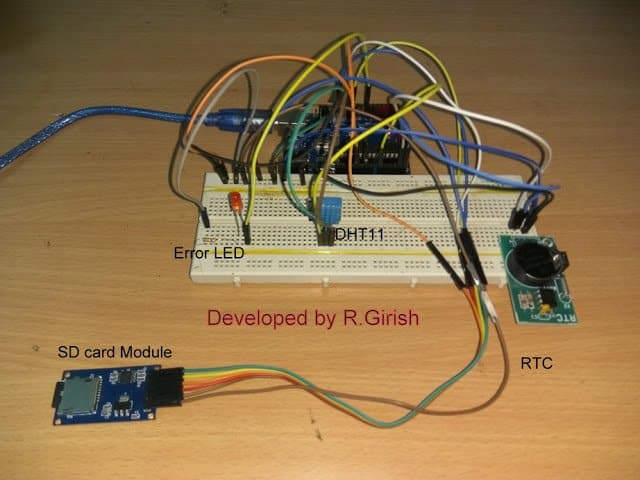 Prototype for Interfaced SD Card Module with Arduino