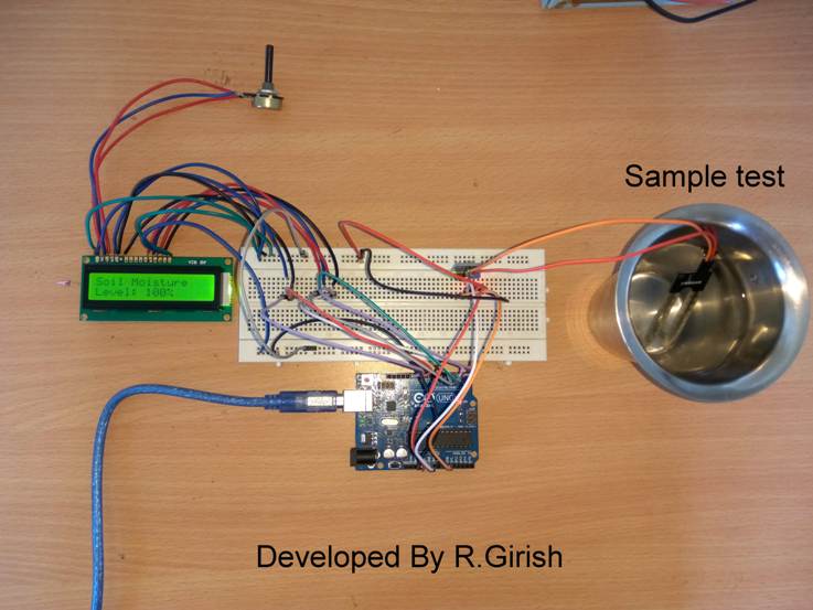 Arduino based Automatic Irrigation Prototype Image