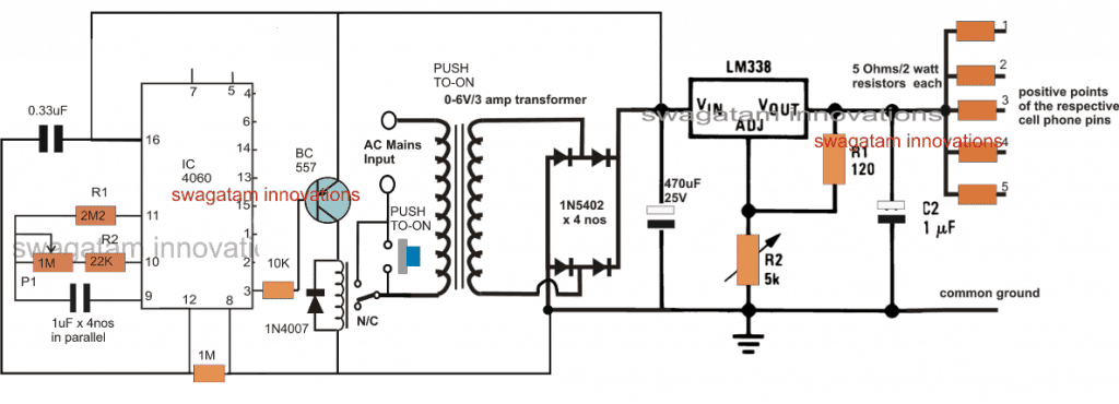 Timer Based Cell Phone Charger Circuit