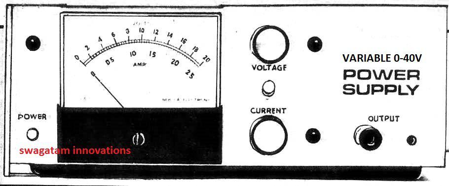 0-40V Adjustable Power Supply Front View