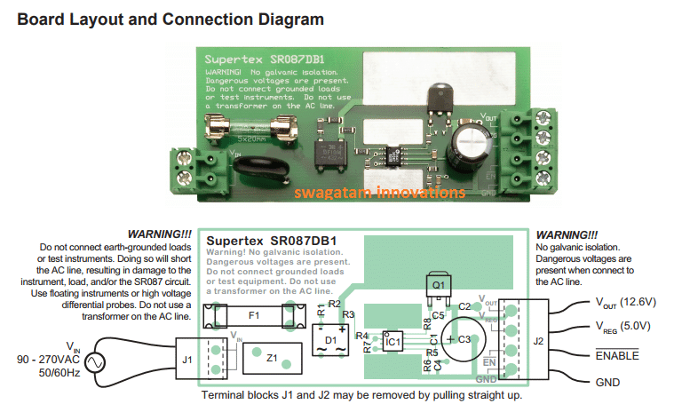 The Main features of this power supply using the IC SR087 