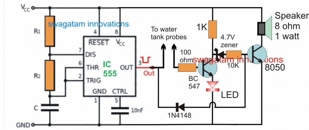 Car Tank Water Sensor Circuit