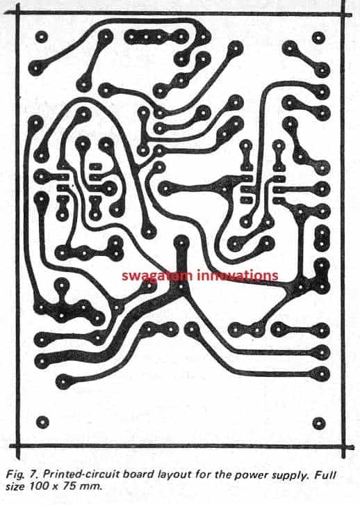 0-40V Adjustable Power Supply PCB Track Layout