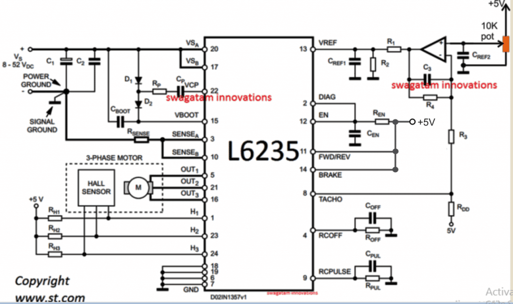 BLDC ceiling fan circuit diagram