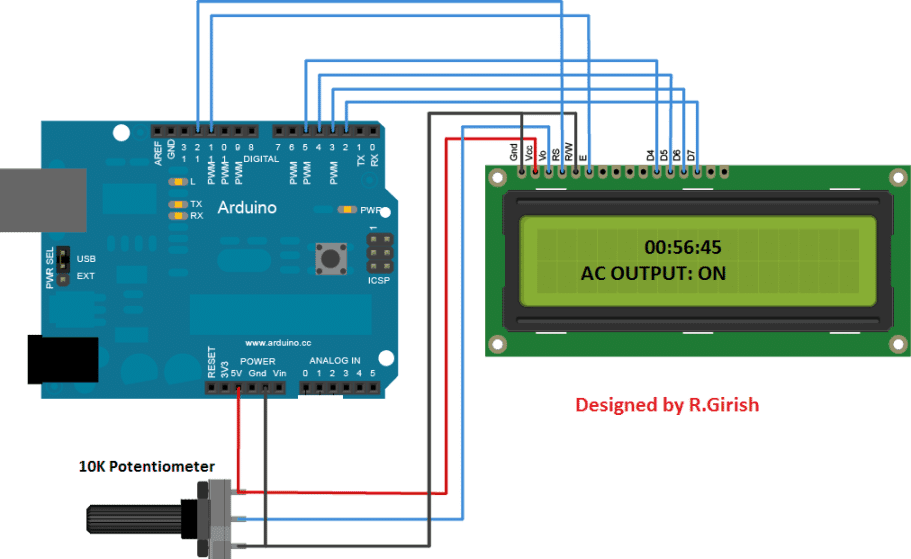 LCD 220V Mains Timer Circuit - Plug and Timer Homemade Projects