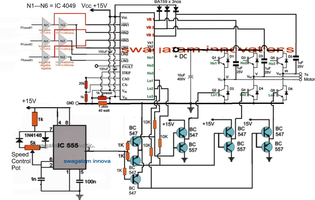 Simple electronic speed controller ESC circuit