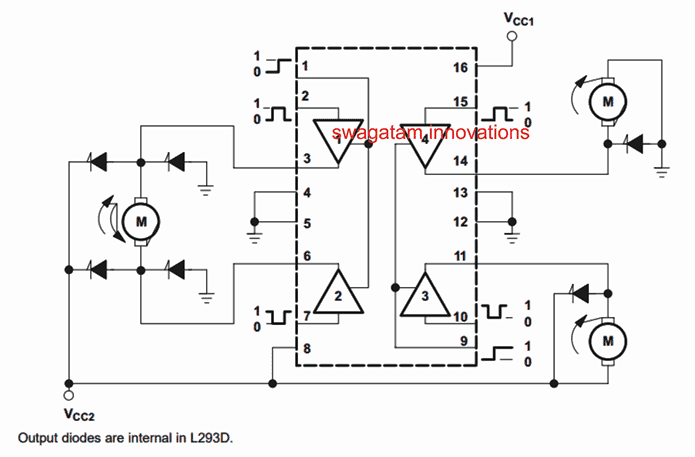 Motor Controller using L293 IC