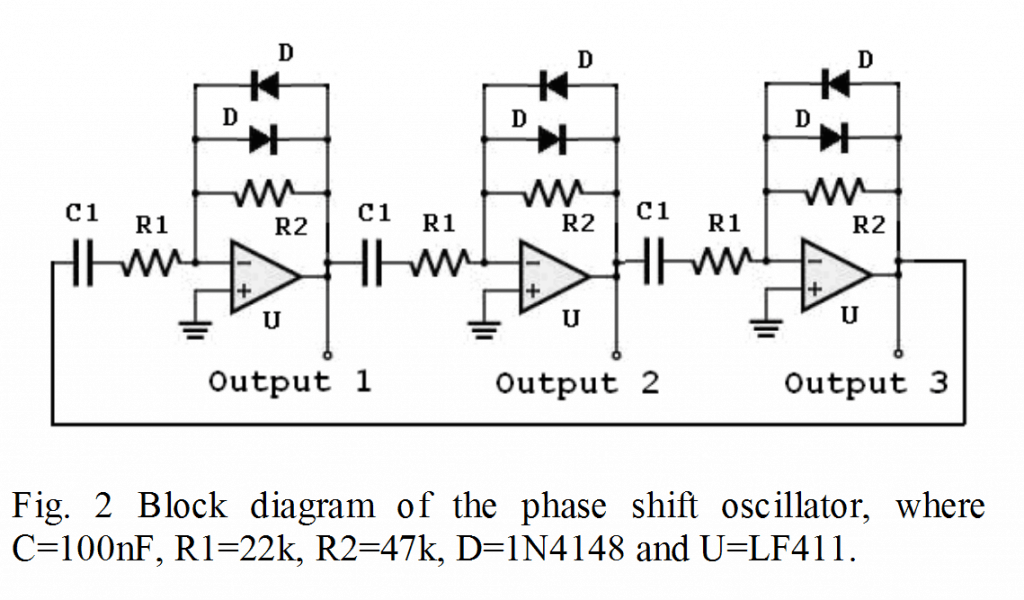opamp based 3 phase generator circuit