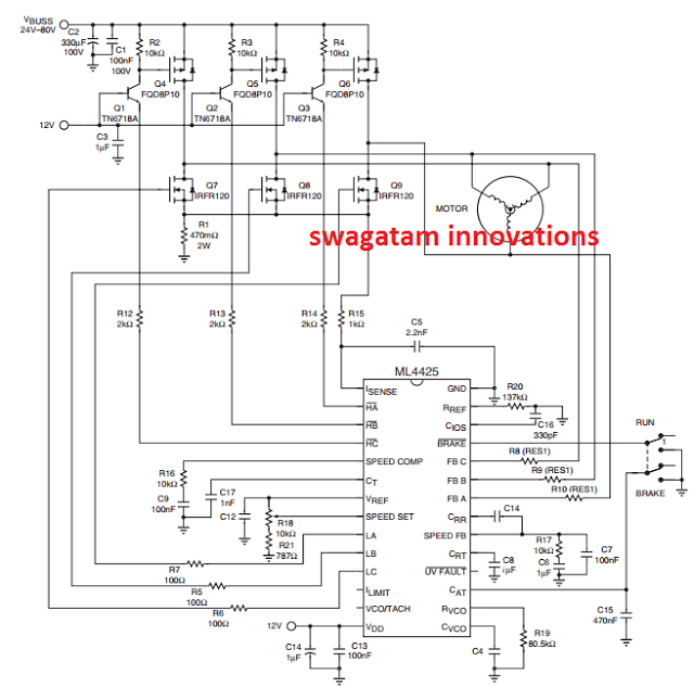 High current sensorless BLDC controller using IC ML4425