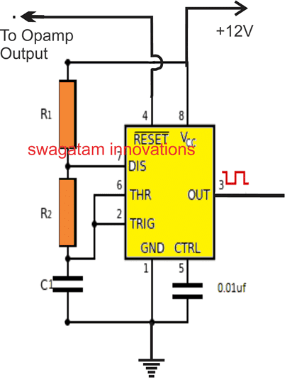 IC 555 Astable for Generating periodic ON/OFF