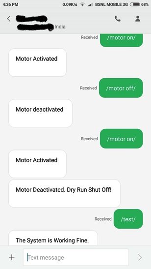 tested SMS while prototyping