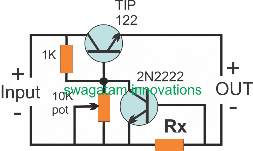 Simple Constant Current, Constant Voltage Circuit Using Transistors