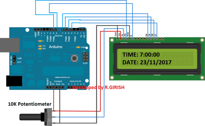 Arduino school bell LCD