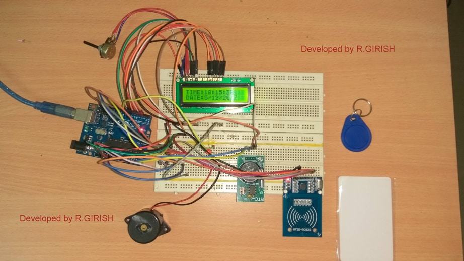 How to Make a RFID based Attendance System Circuit Diagram