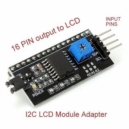 I2C LCD module pinouts
