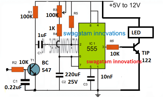 555 monostable triggering flip flop