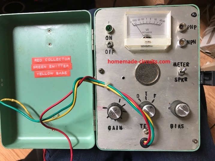 transistor diode tester meter prototype