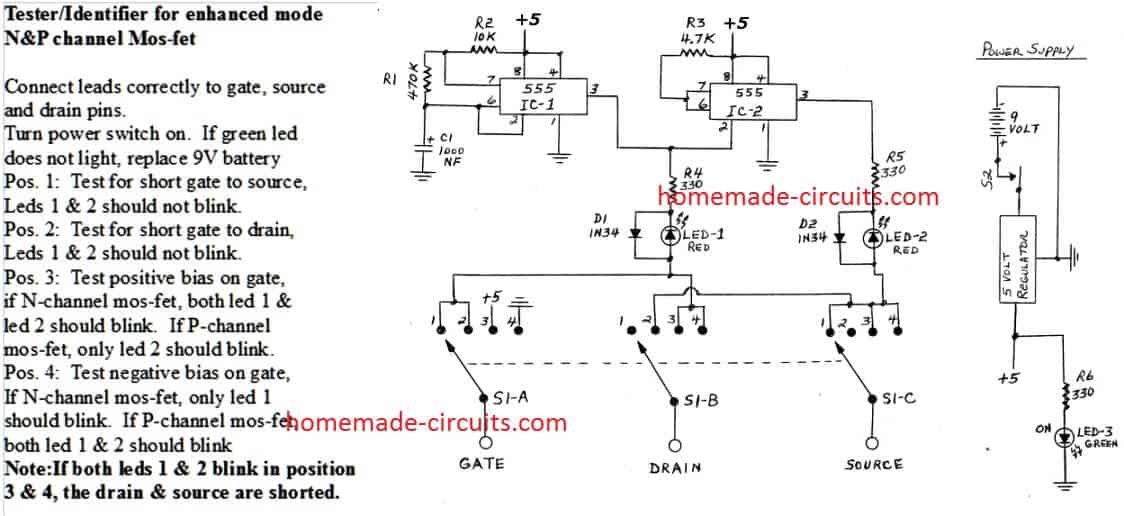 MOSFET fault finder Circuit