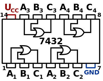 Quad OR gate IC 7432