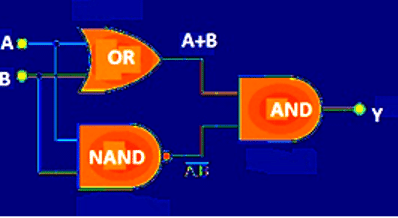Equivalent circuit for “Exclusive OR” gate