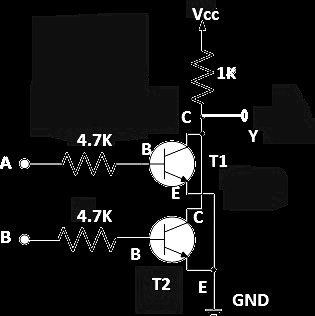 Two Transistor NOR gate Schematic