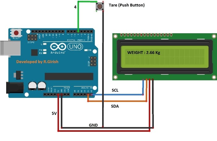 Arduino and LCD display with I2C adapter 