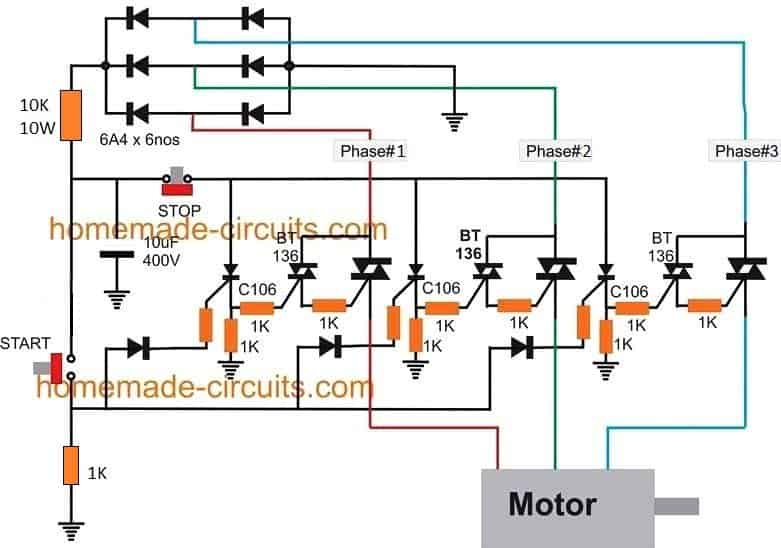 electronic solid state contactor circuit