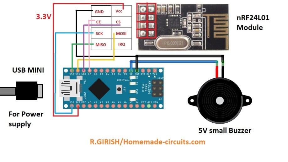 call bell remote receiver circuit