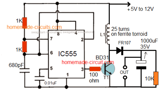 555 boost converter circuit