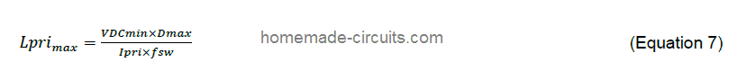 calculate flyback primary inductance