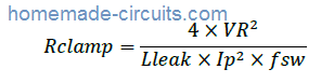 flyback Rclamp formula