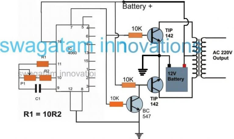 7 Simple Inverter Circuits you can Build at Home Circuit Diagram