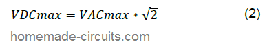 DC link capacitor equation