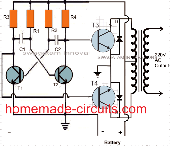 50 watt inverter circuits using BJT