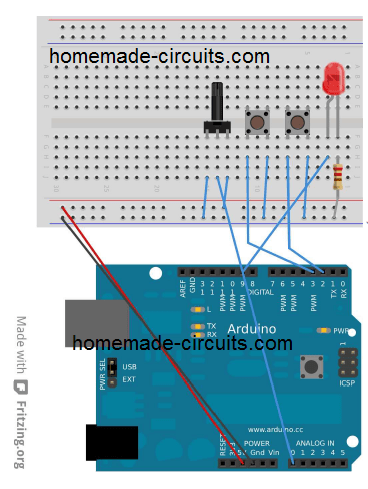 Using potentiometer with Arduino