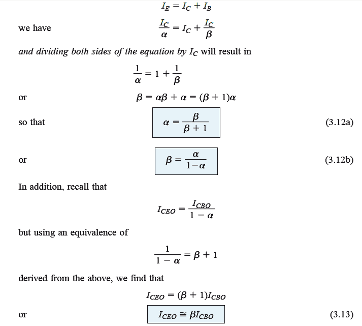 BJT alpha beta relationship