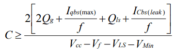 full bridge bootstrap capacitor formula