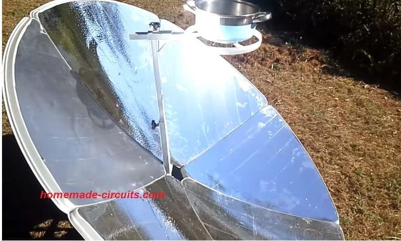 concave lens solar cooker circuit