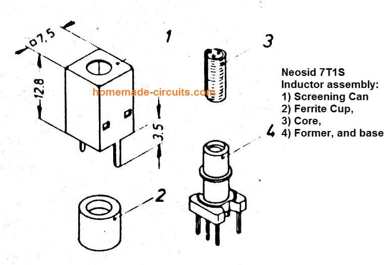 Neosid 7T1S inductor assembly